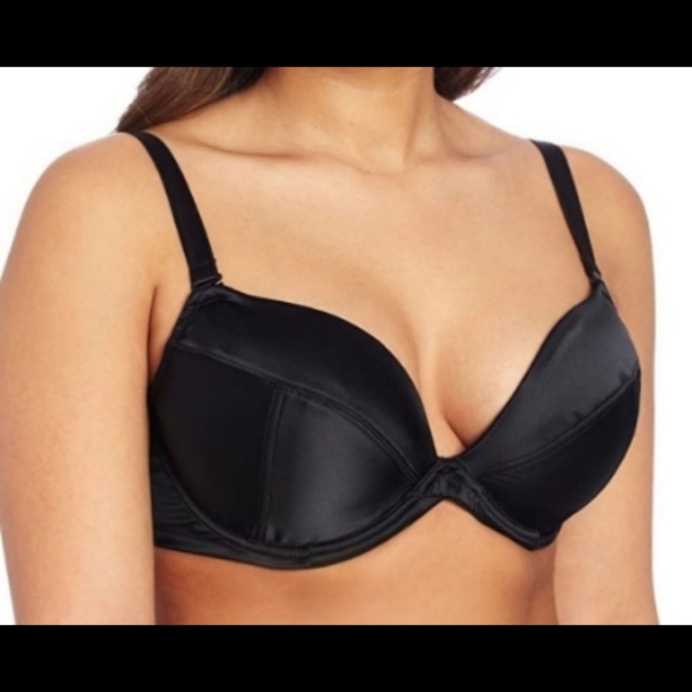 Panache PLUNGE ZARA PADDED Bra NWT BLACK 36F